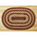 Capitol Earth Rugs Burgundy-Gray-Creme Oval Swatch 00-357